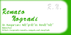 renato nogradi business card